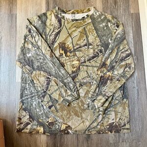 Mens Woodland Camo Long Sleeve Tee